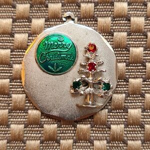 Vintage 1970's Sterling pendant Merry Christmas